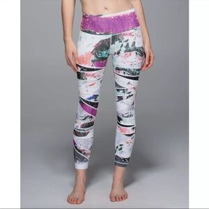 Lululemon High Times Leggings Womens 4 Luon Pigment Wave Multicolor Activewear